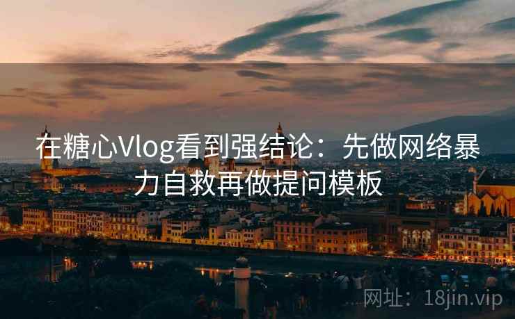 在糖心Vlog看到强结论：先做网络暴力自救再做提问模板