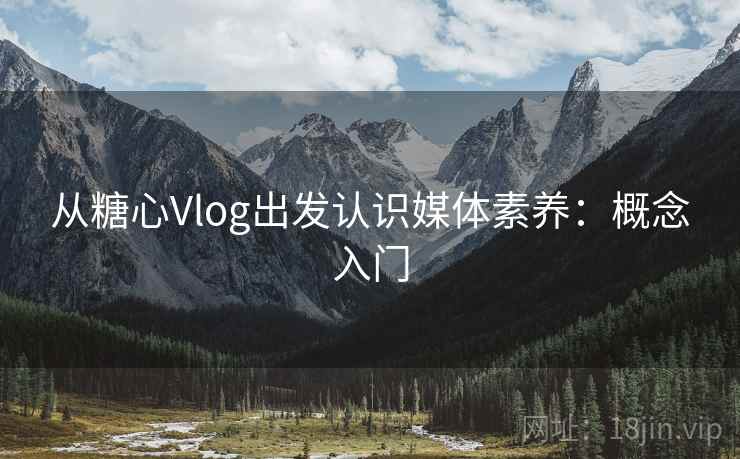 从糖心Vlog出发认识媒体素养：概念入门