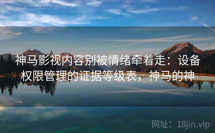 神马影视内容别被情绪牵着走：设备权限管理的证据等级表，神马的神