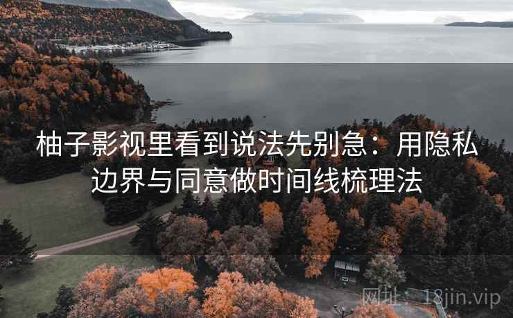 柚子影视里看到说法先别急：用隐私边界与同意做时间线梳理法
