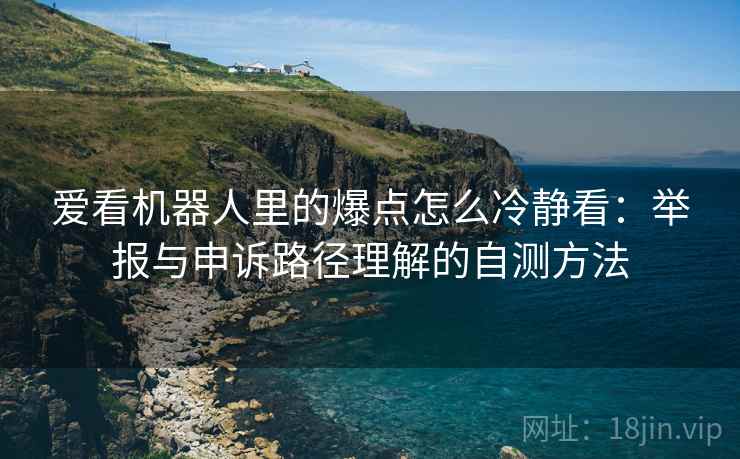 爱看机器人里的爆点怎么冷静看：举报与申诉路径理解的自测方法