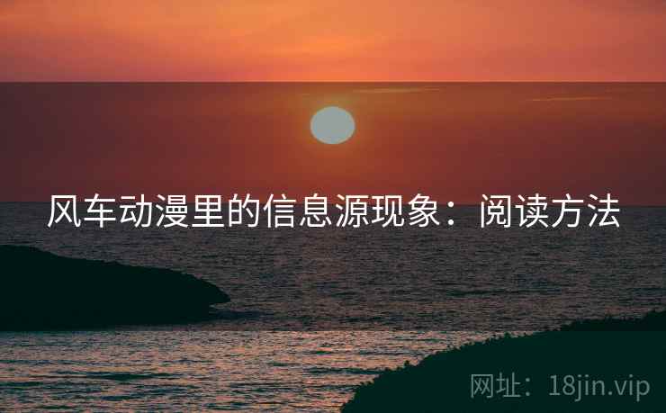 风车动漫里的信息源现象：阅读方法