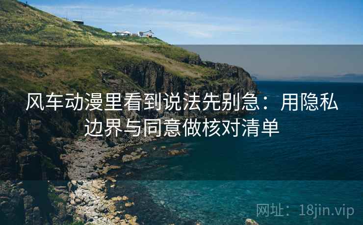 风车动漫里看到说法先别急：用隐私边界与同意做核对清单